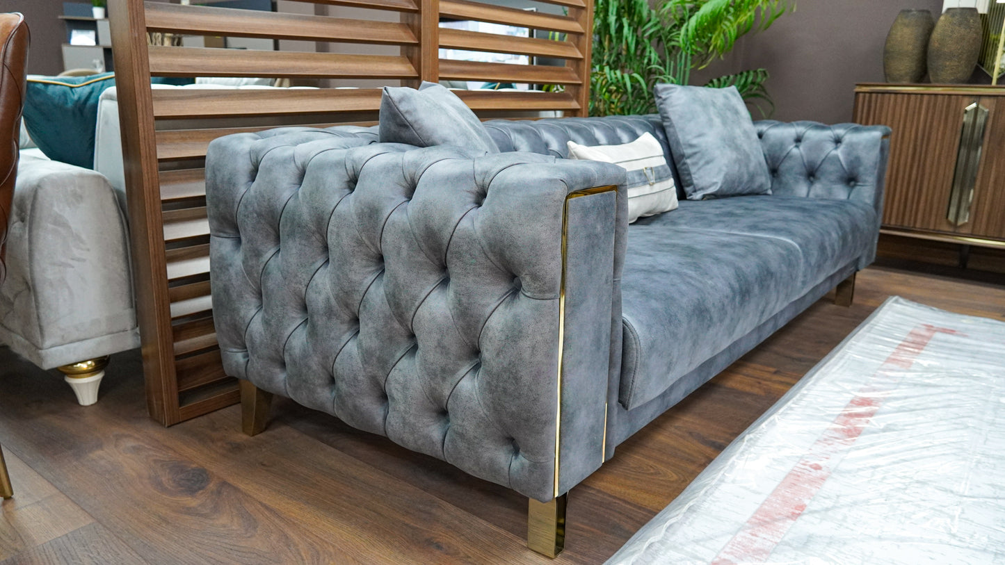 Montego Sofa Set 3 + 3 (Stonecoal)