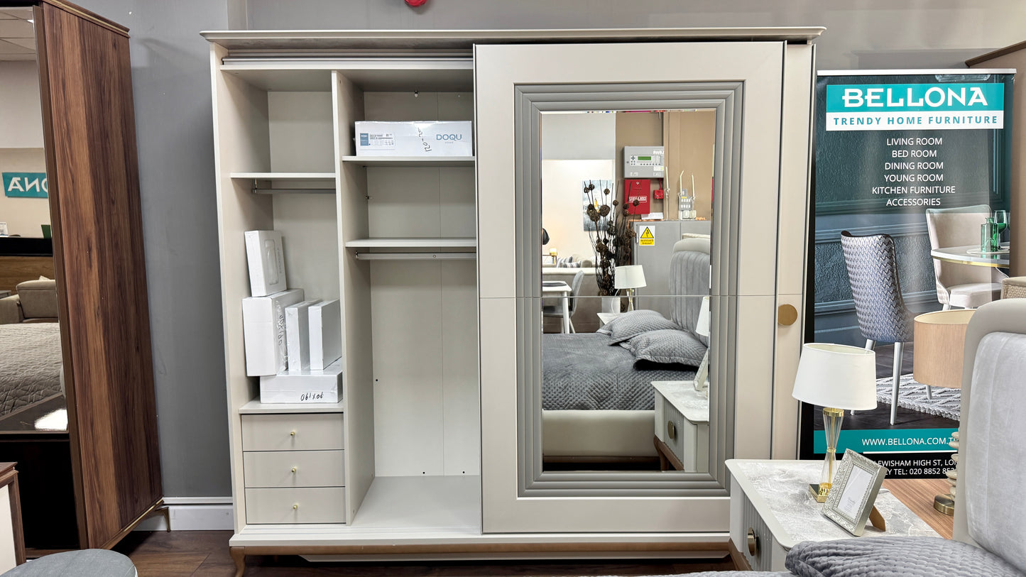 Pesaro Bedroom Set (Sliding Door) Display