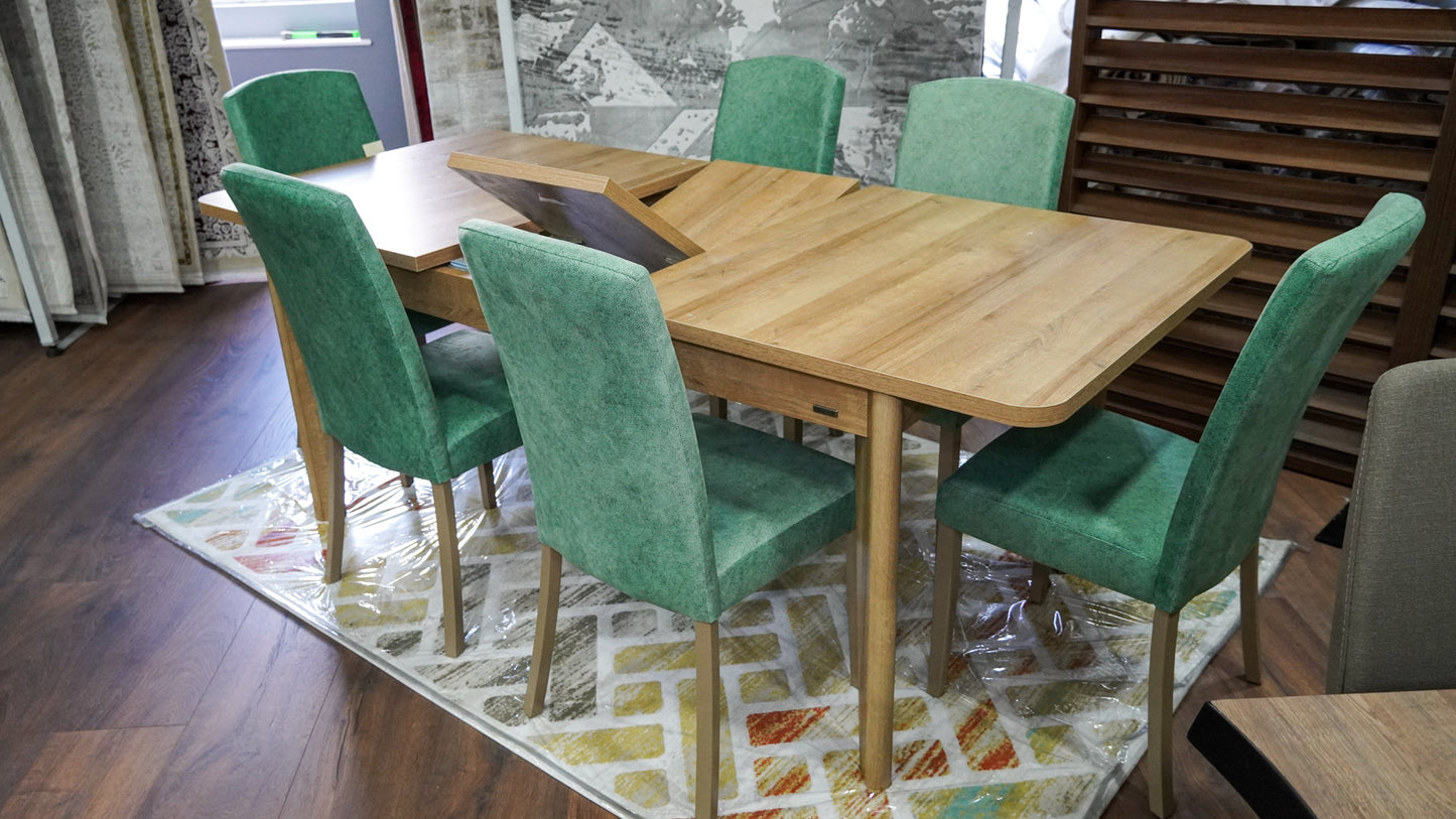 Vienza Extendable Dining Table + 6 Chairs