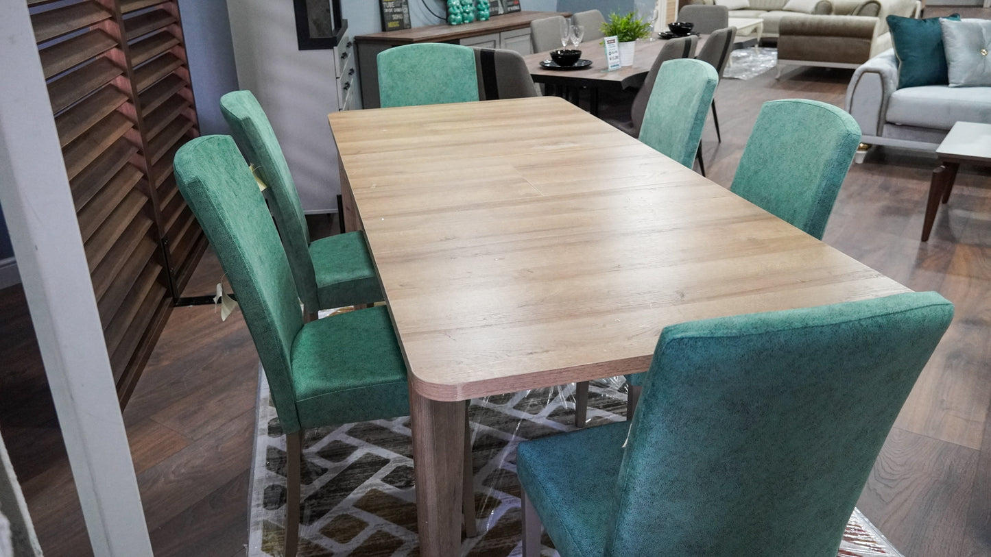 Vienza Extendable Dining Table + 6 Chairs