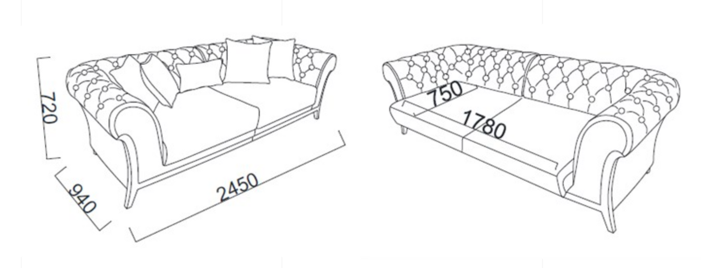 Alegro Sofa Set 3 + 3