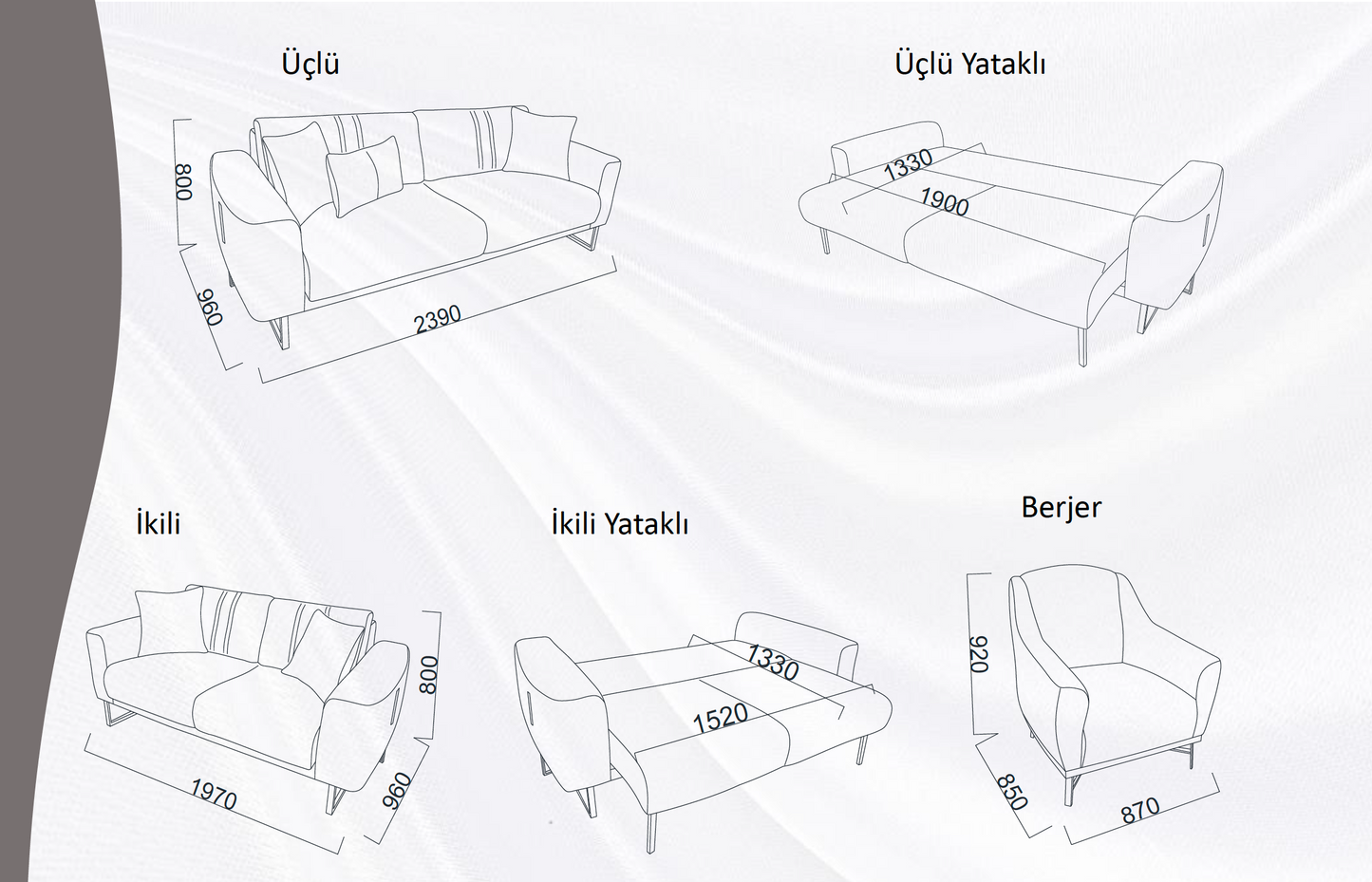 MIRANTE SOFA BED SET