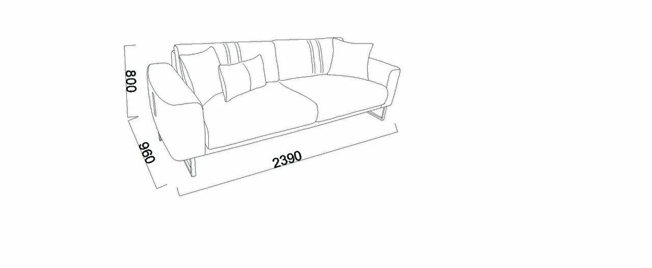 Mirante Sofa Bed 3 Seater x 2 Pcs
