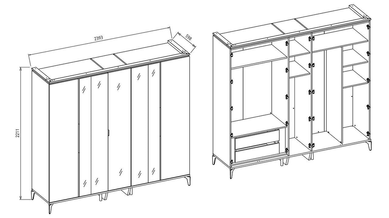 Loretto Bedroom Set 5 doors