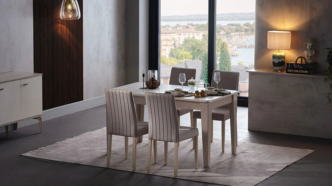 PALERMO EXTENDABLE DINING TABLE + 6 CHAIRS