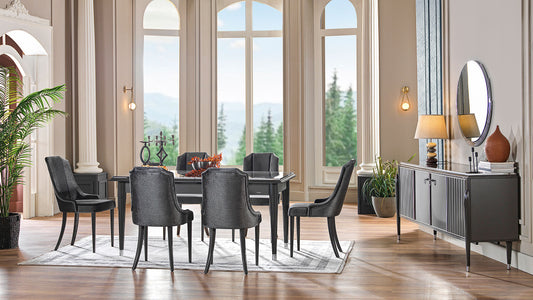 Gravita Extendable Dining Table + 6 Chairs