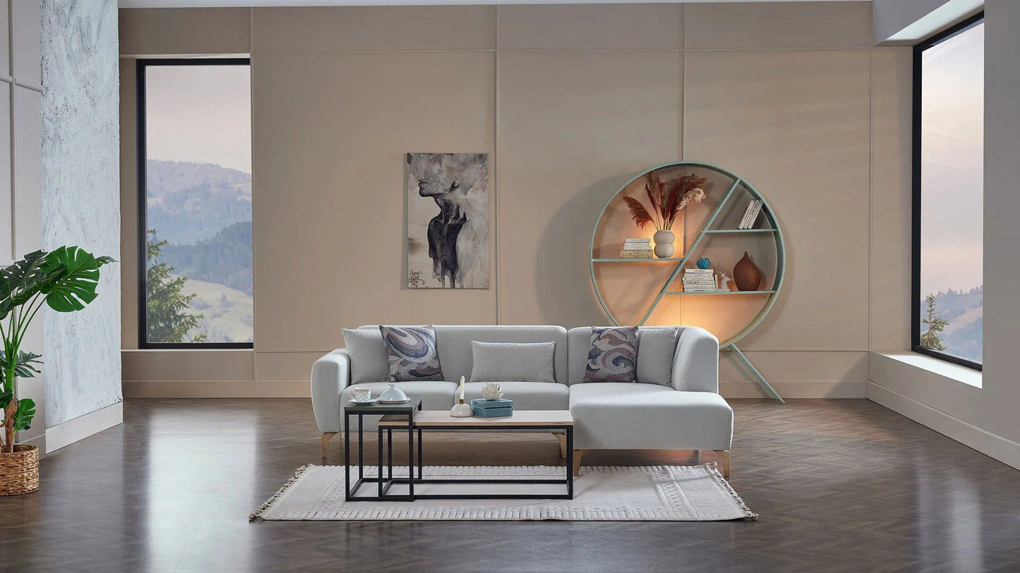 Orleon Corner Sofa Bed (158x367cm) (💐Spring Fest)