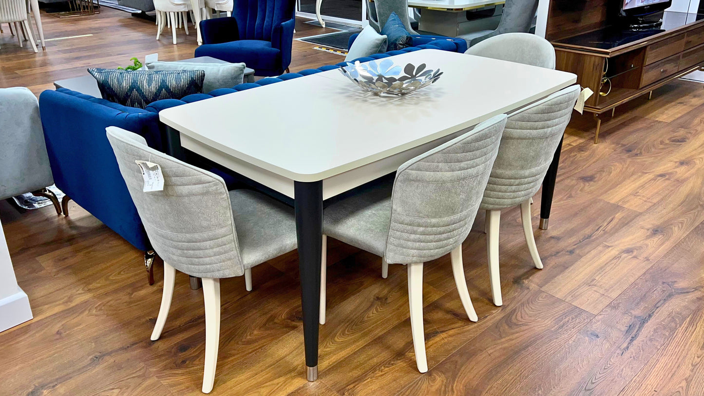 Orlando Extendable Dining Table + 4 Chairs