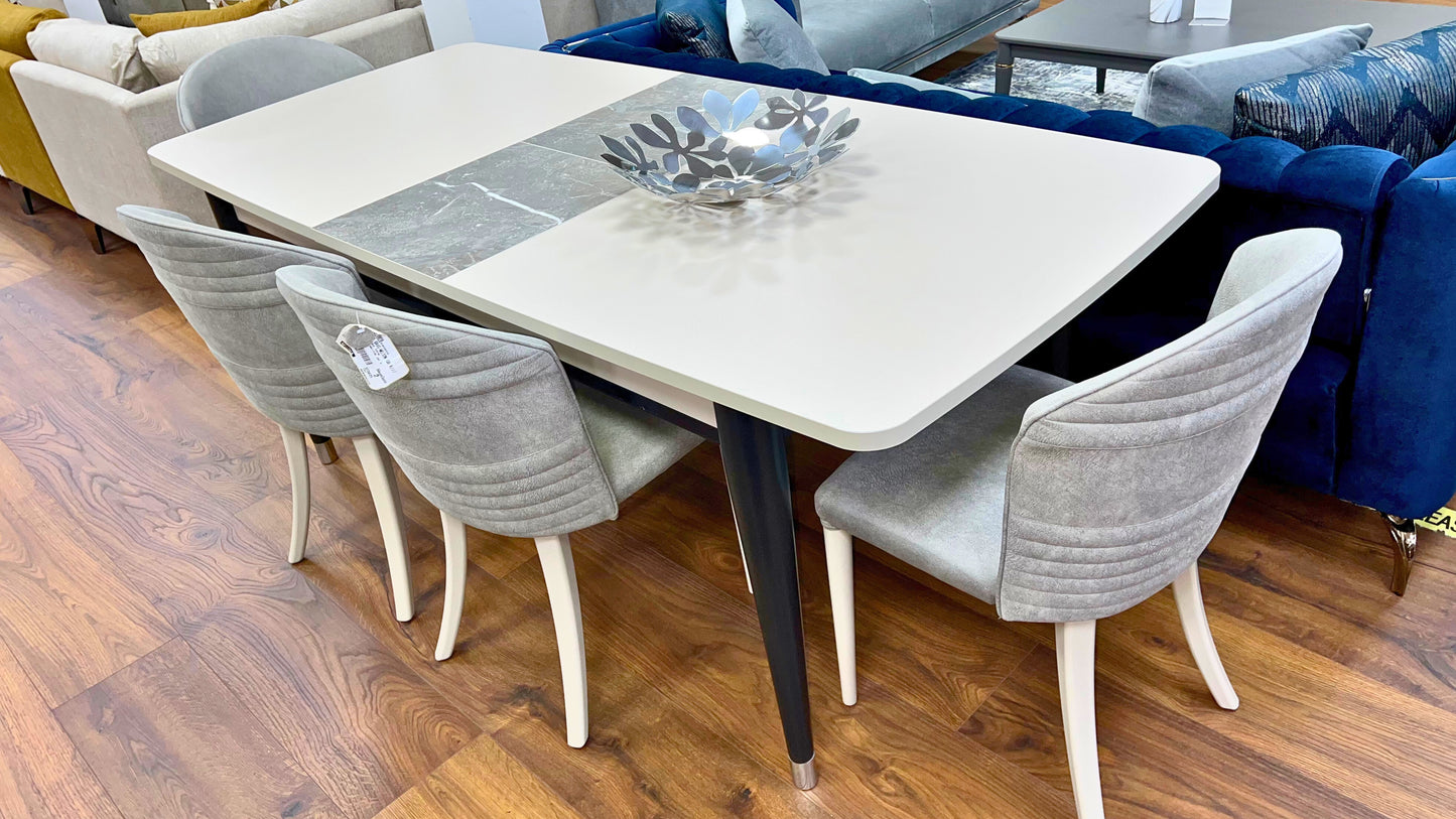 Orlando Extendable Dining Table + 4 Chairs