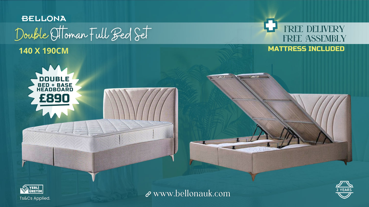 Bellona Ottoman Bed Set (Single and Double)