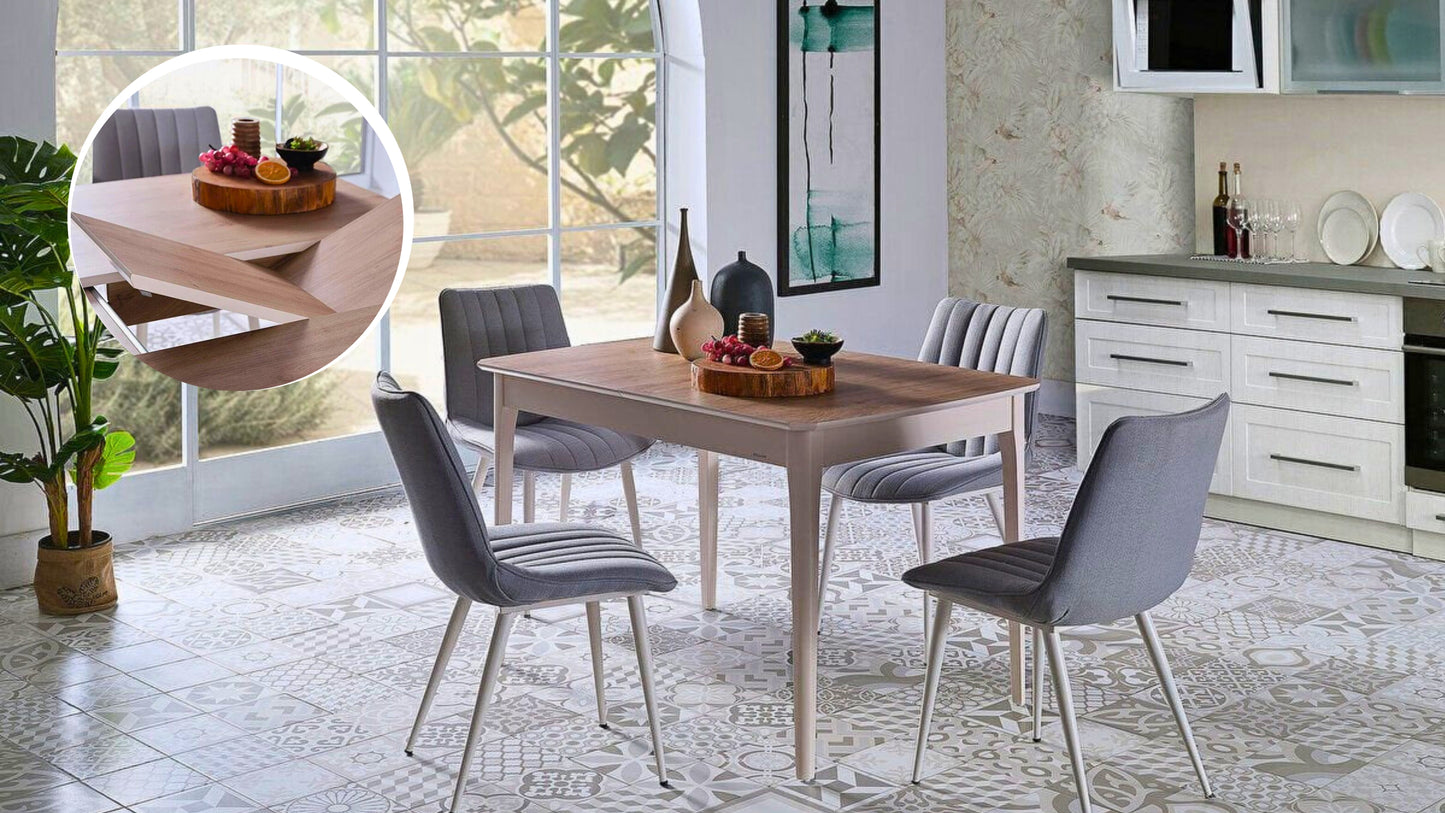 Kolin Extendable Table (Kitchen) + 4 Chairs