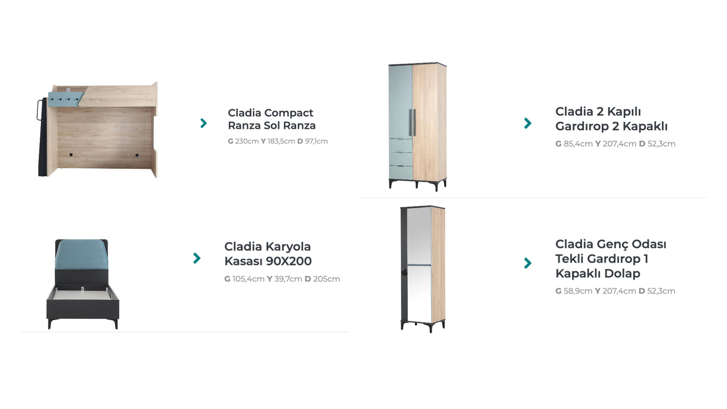 Cladia Young Room Set