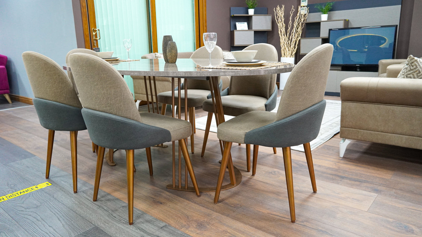 Prag Dining Table + 6 Chairs