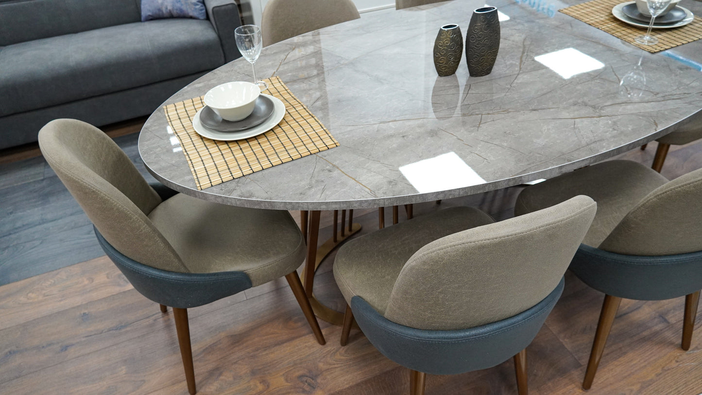 Prag Dining Table + 6 Chairs