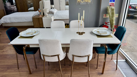 Larissa Extendable Dining Table + 6 Chairs (Summer Fest)