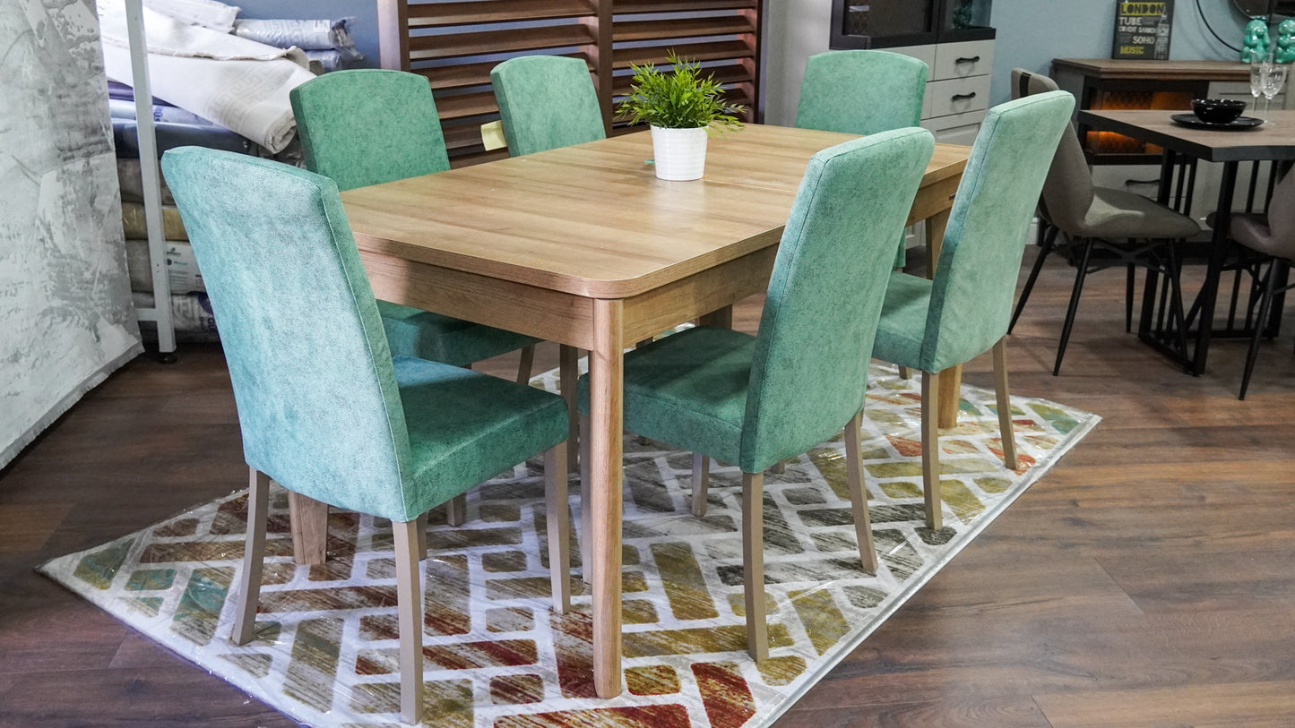 Vienza Extendable Dining Table + 6 Chairs