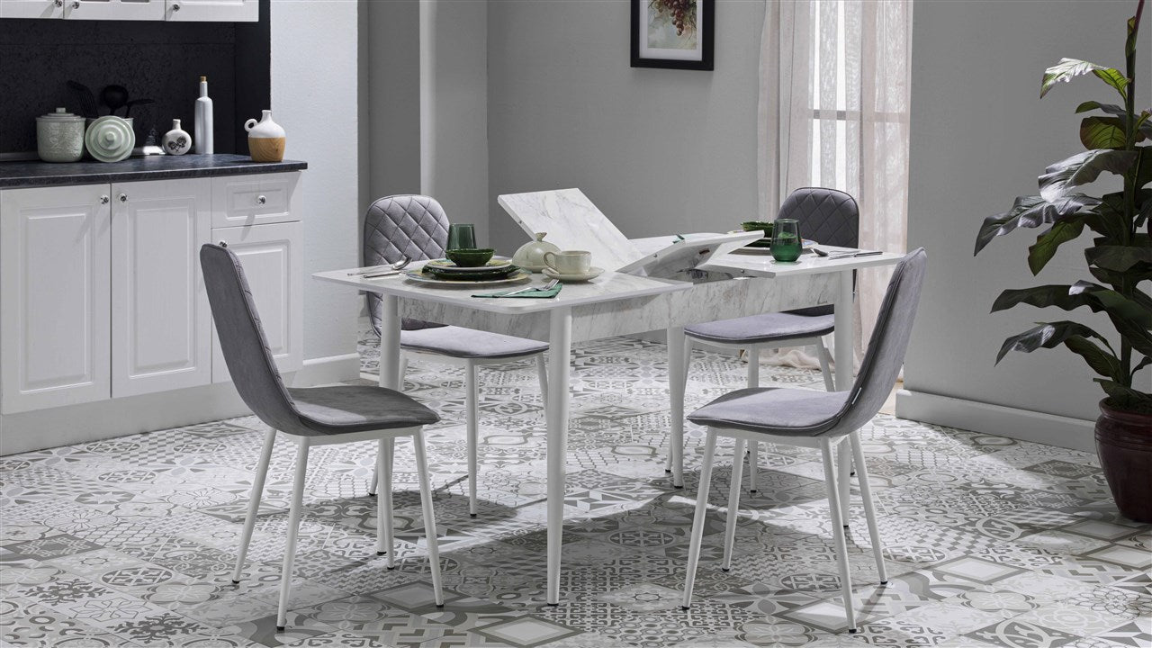 Arte Mini Extendable Dining Table + 4 Chairs