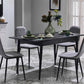 Arte Mini Extendable Dining Table (Charcoal) + 4 Chairs