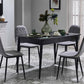Arte Mini Extendable Dining Table (Charcoal) + 4 Chairs