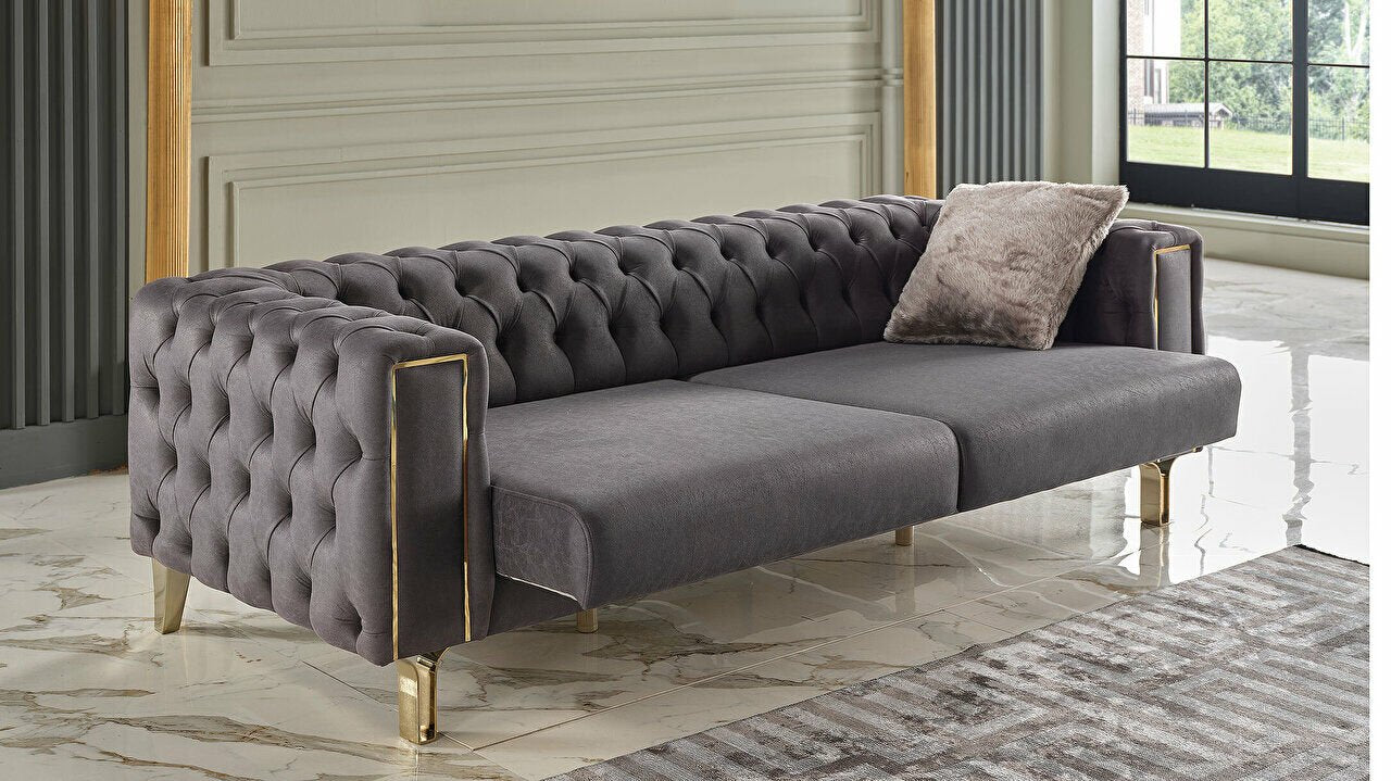 3 seater on sale tufted sofa