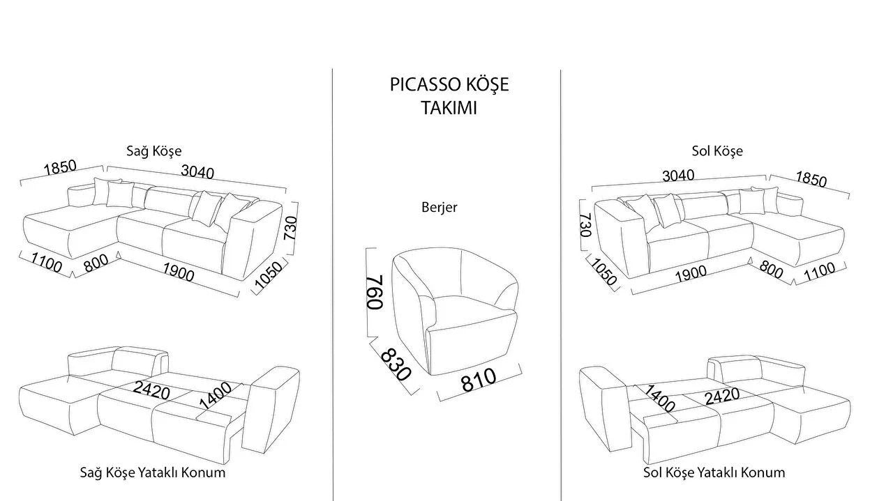 Picasso Corner Sofa Bed