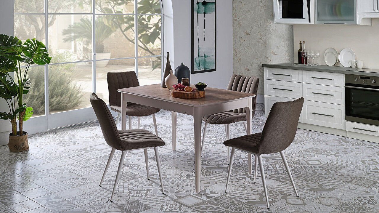 KOLIN EXTENDABLE TABLE (KITCHEN) + 4 CHAIRS