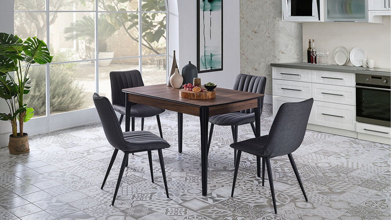 KOLIN EXTENDABLE TABLE (KITCHEN) + 4 CHAIRS