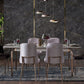 LARISSA EXTENDABLE DINING TABLE + 6 CHAIRS