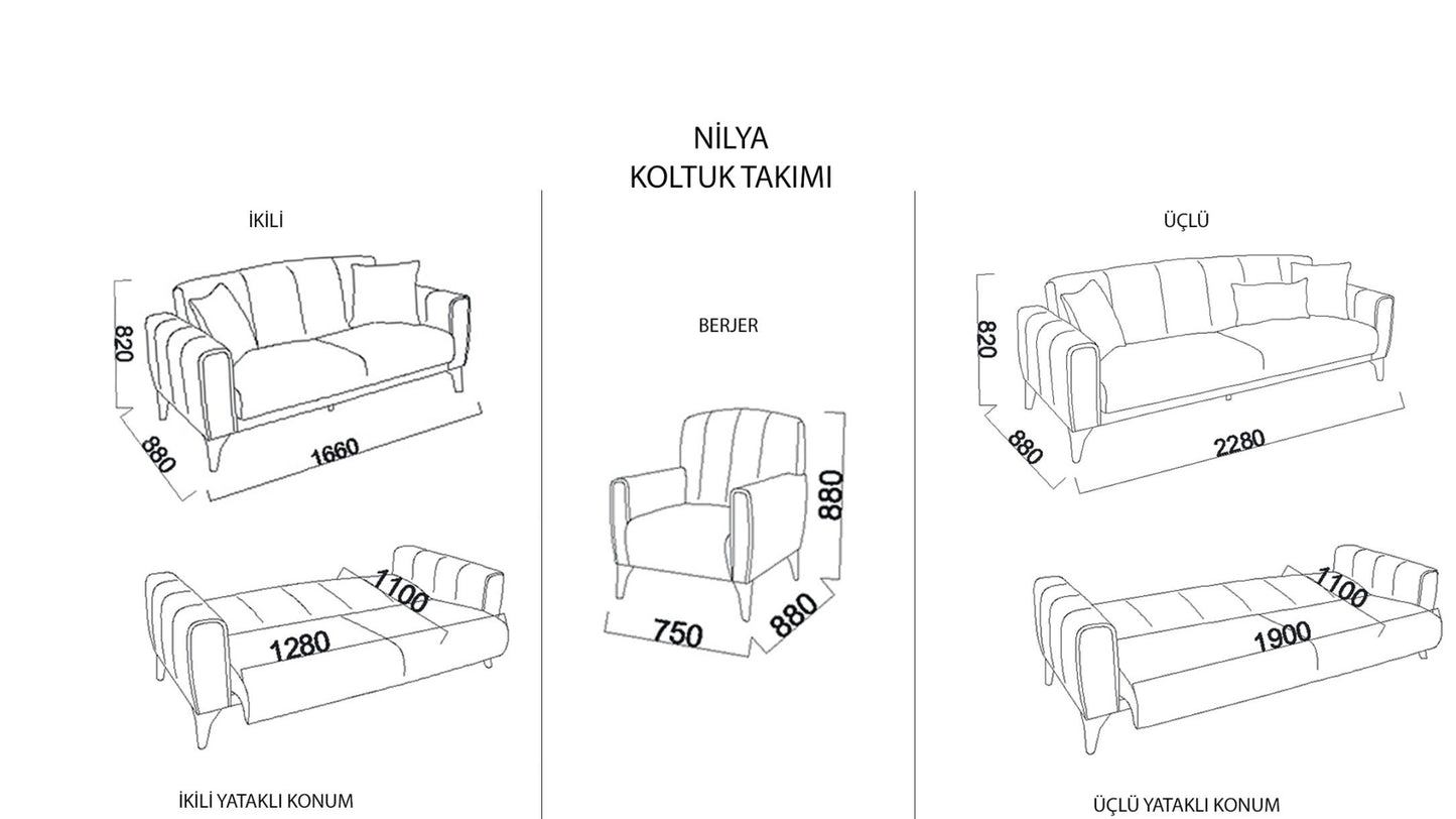 Nilya Sofa Bed Set