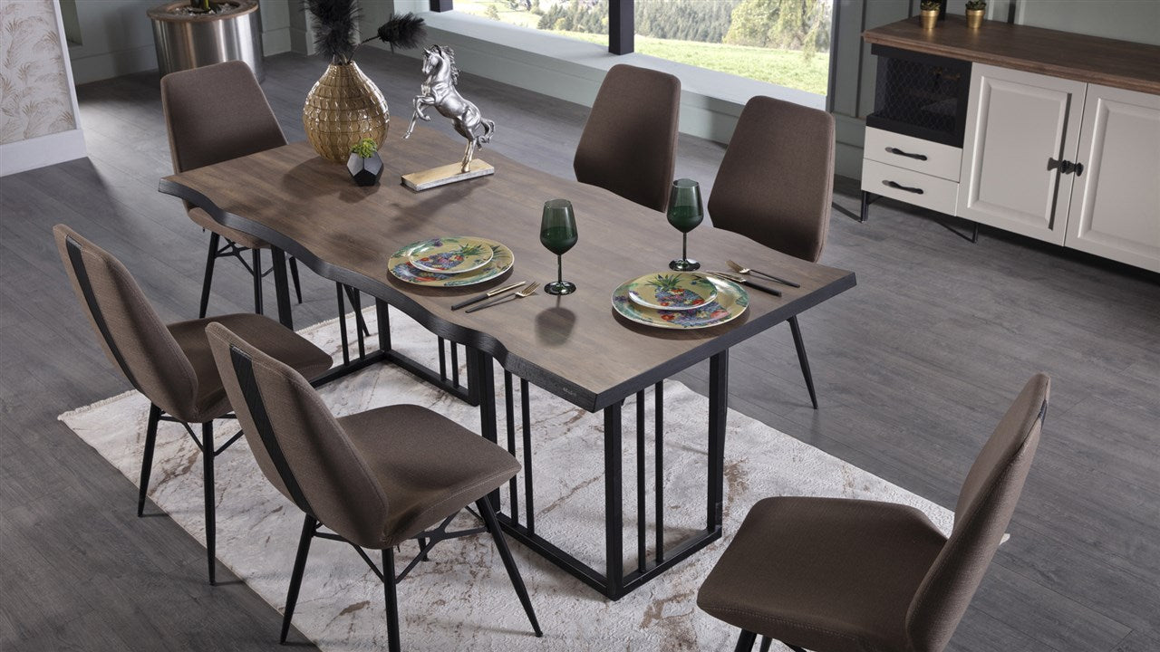 Palvin Dining Table + 6 Chairs