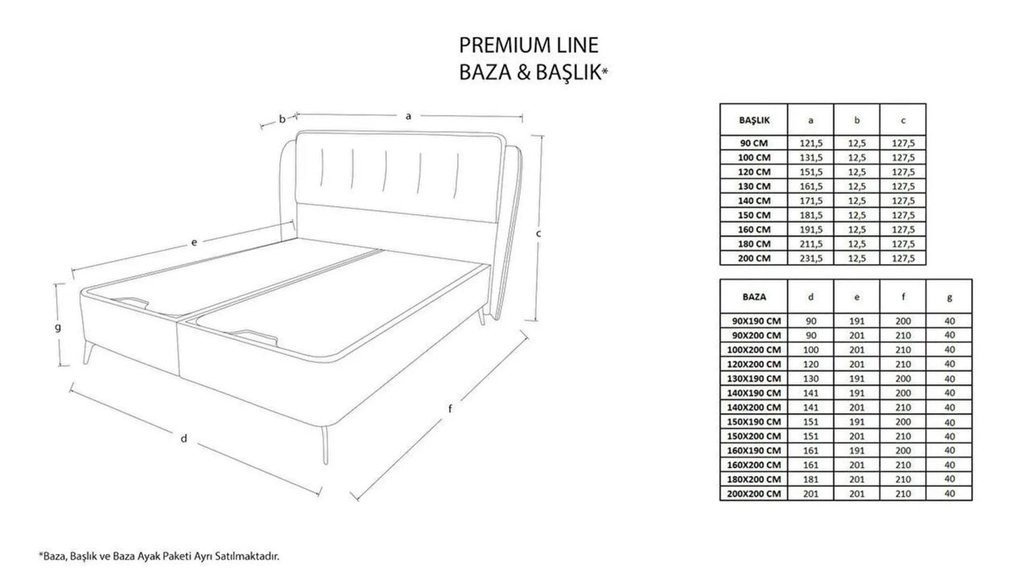 Premium Line Bed Set (Ottoman Complete Bed Set)