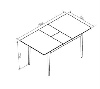 Arte Mini Extendable Dining Table + 4 Chairs