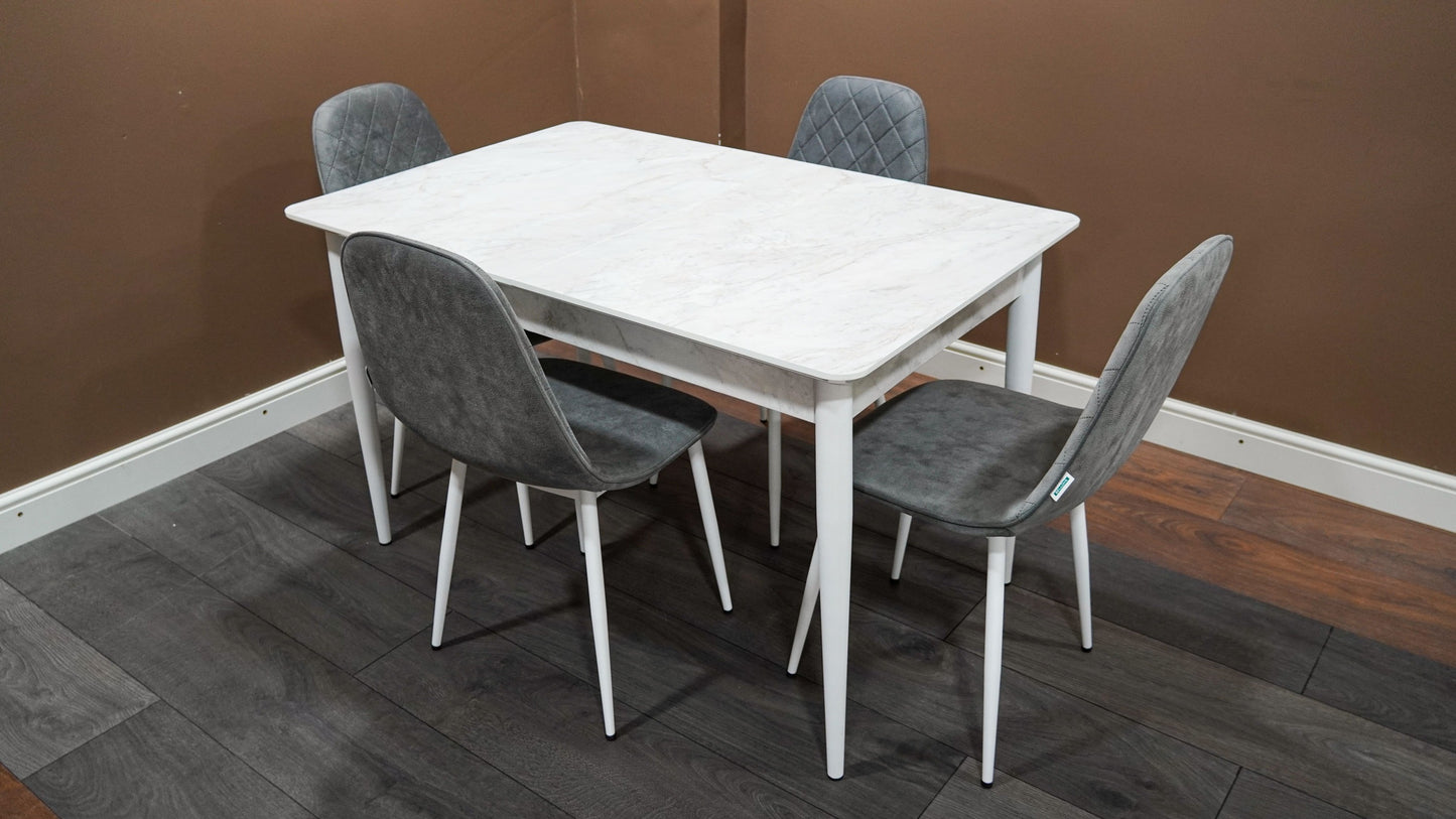 Arte Mini Extendable Dining Table + 4 Chairs